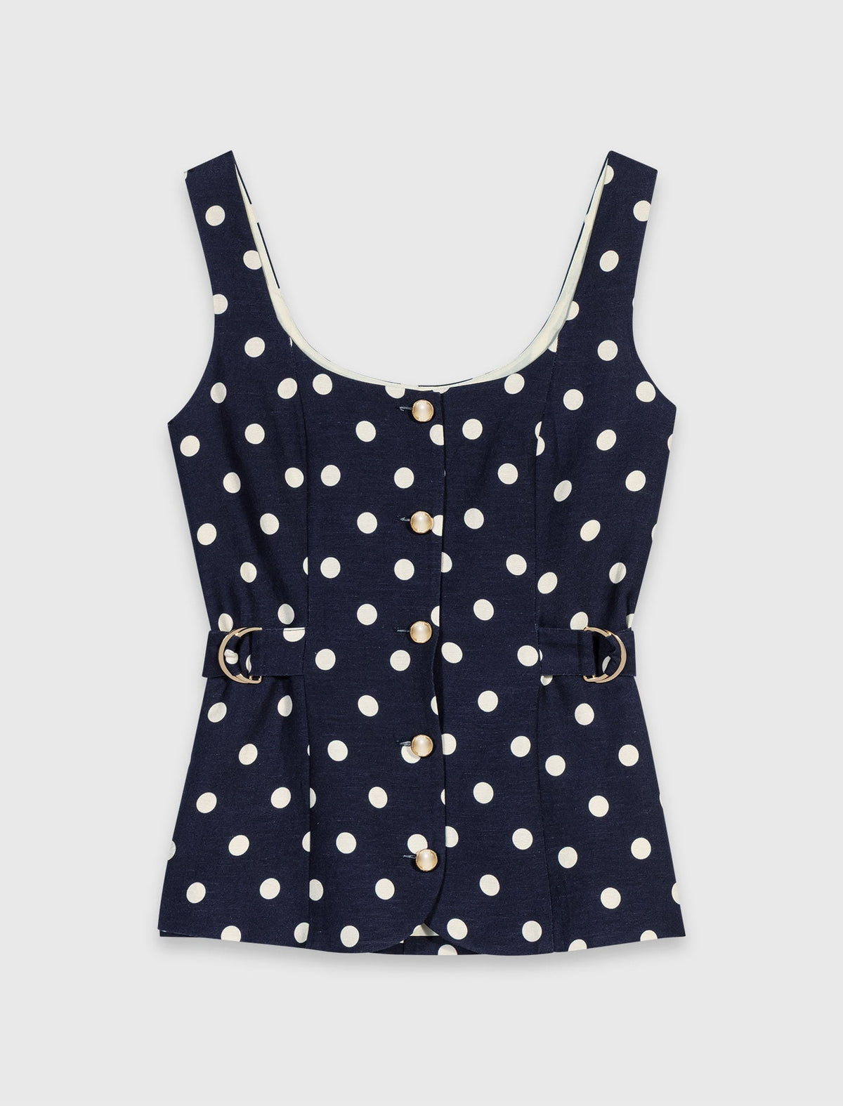 Long linen blend vest | Maje
