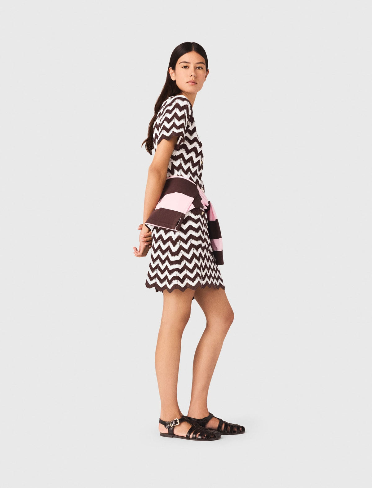 Zigzag crochet dress | Maje