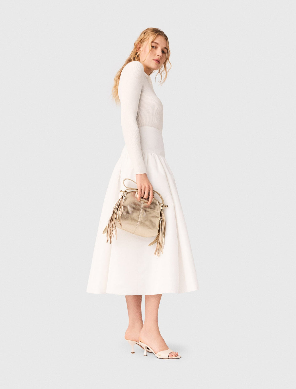 Long taffeta skirt | Maje