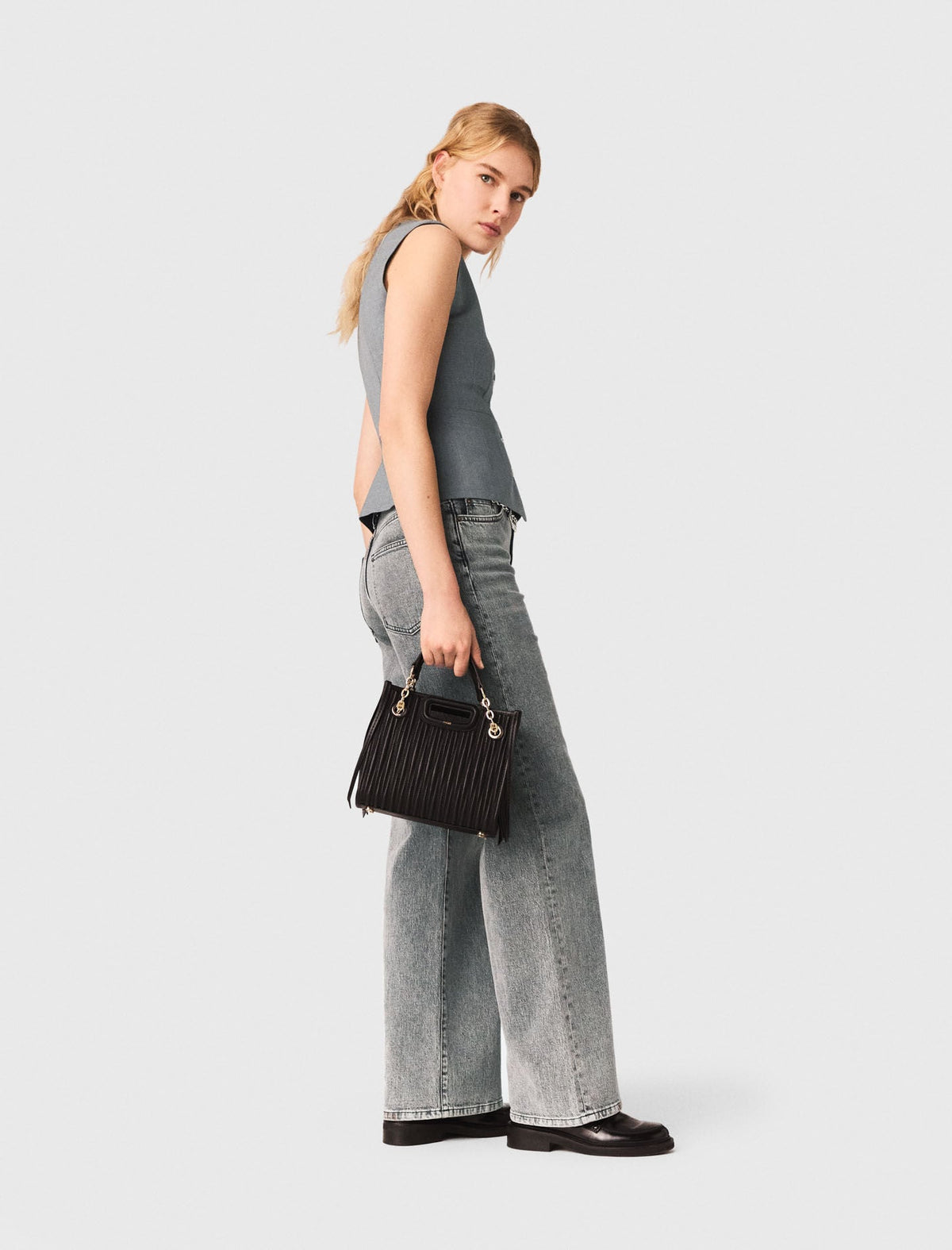Jewel-button tailored vest | Maje