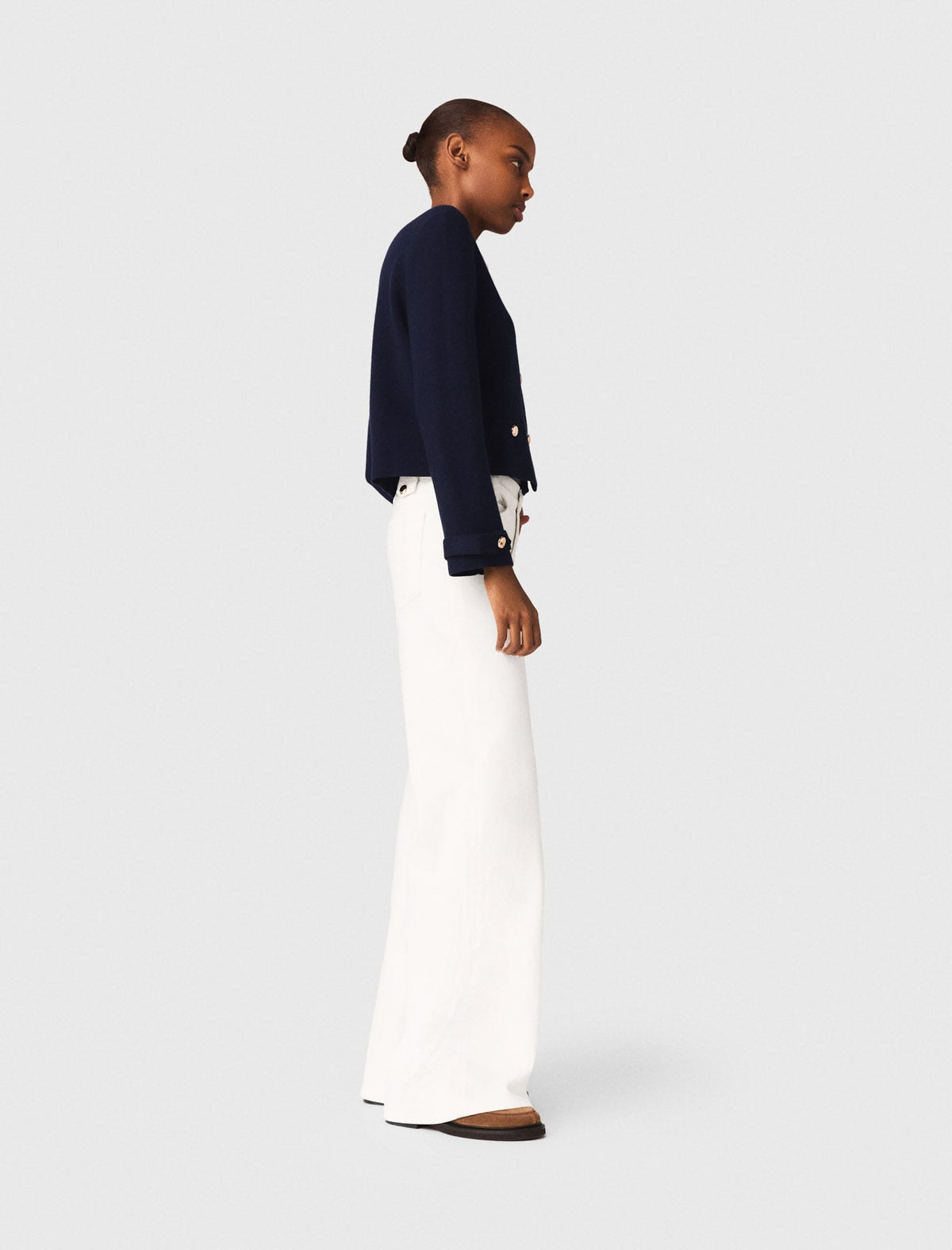 Cardigan with embroidered collar | Maje