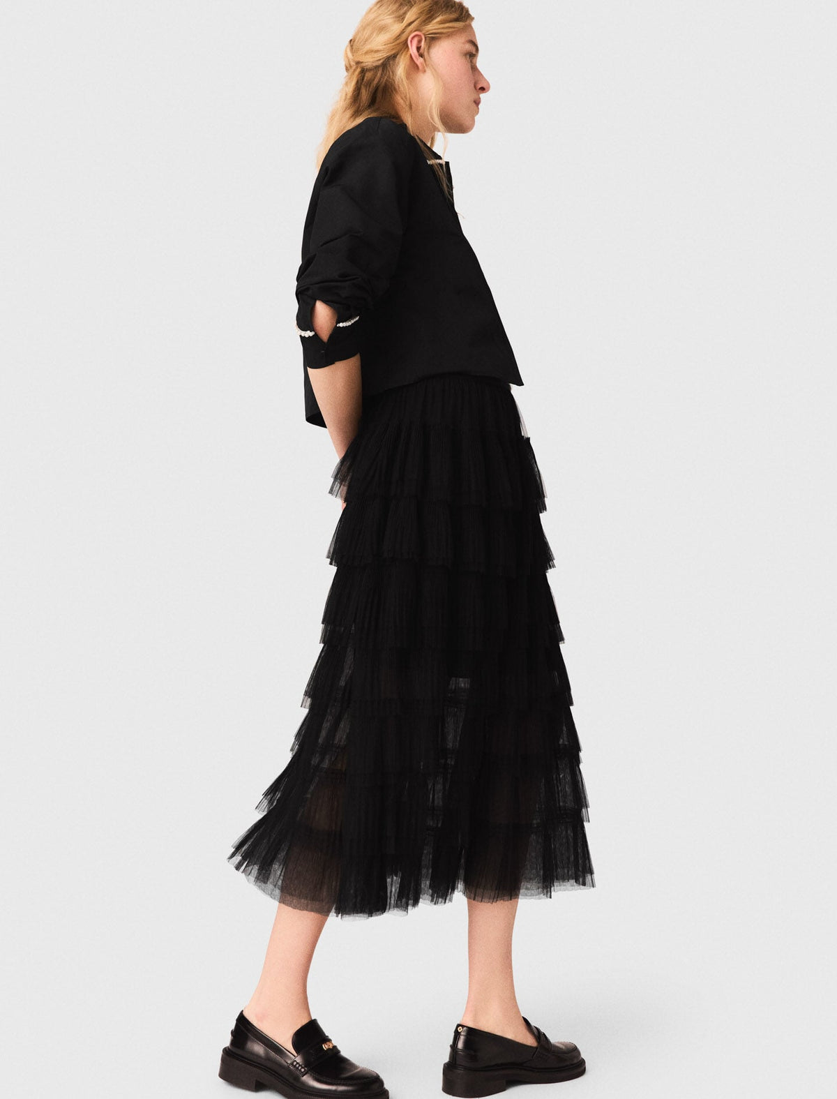 Tulle midi skirt | Maje