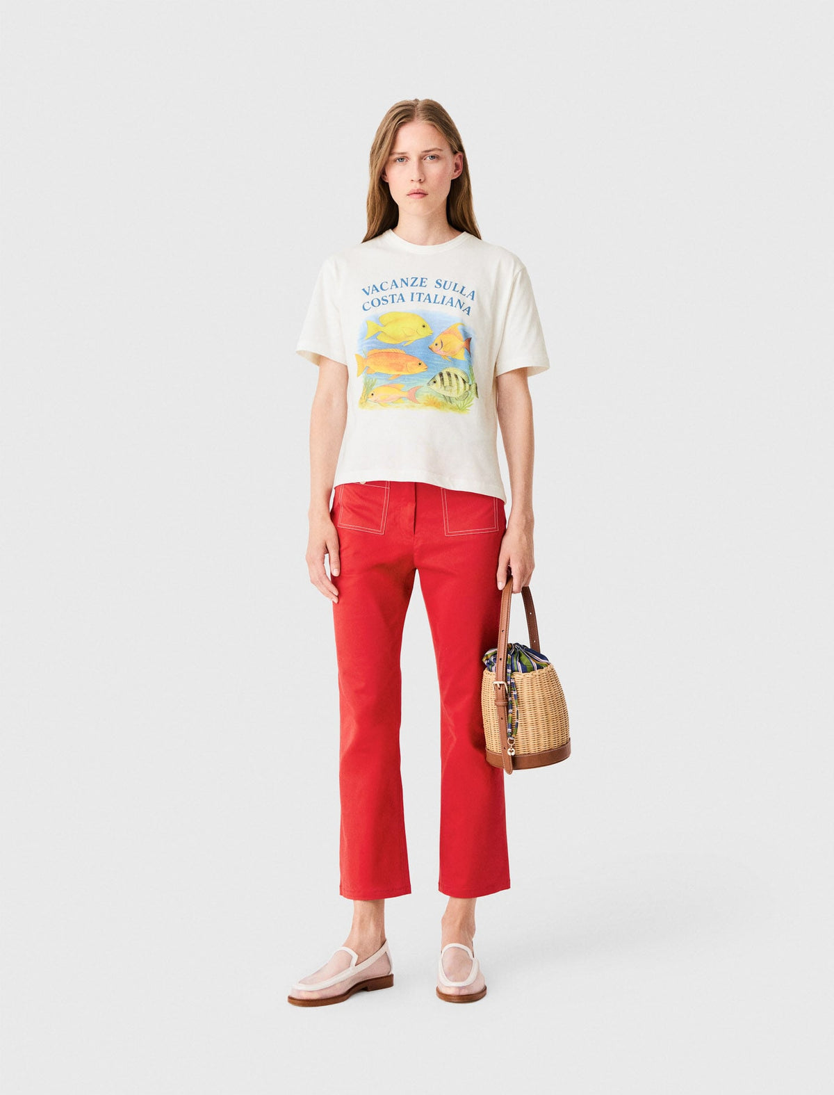 T-shirt with fish print | Maje
