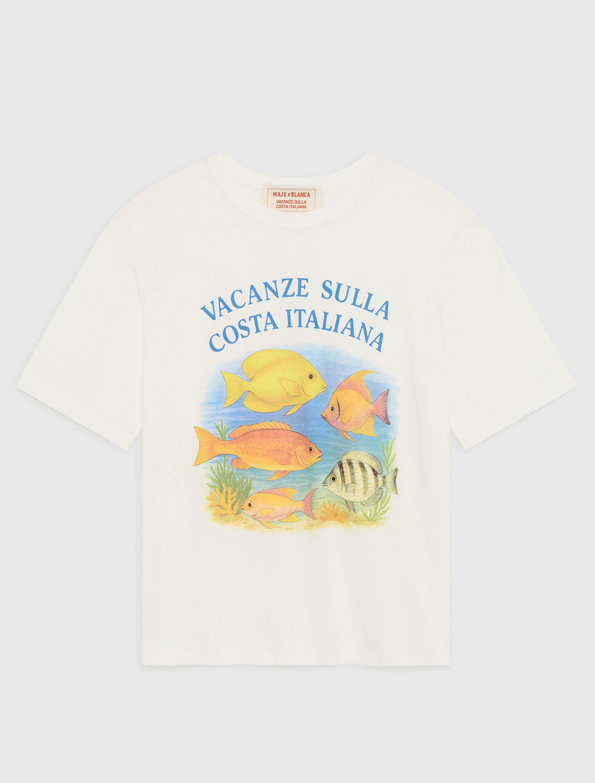 T-shirt with fish print | Maje