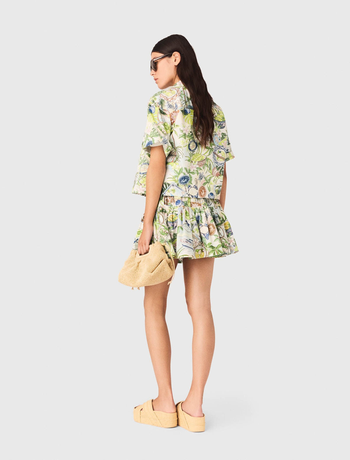 Patterned cropped shirt | Maje