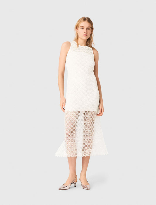 Rhinestone crochet maxi dress | Maje