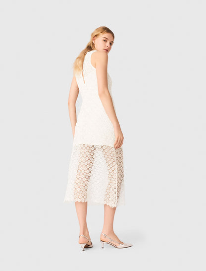 Rhinestone crochet maxi dress | Maje