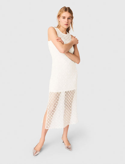 Rhinestone crochet maxi dress | Maje