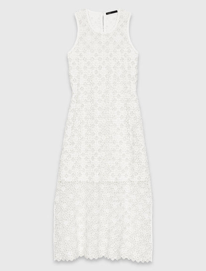 Rhinestone crochet maxi dress | Maje