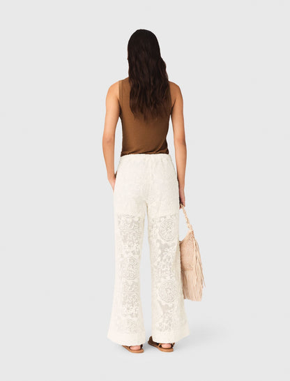 Guipure lace trousers | Maje