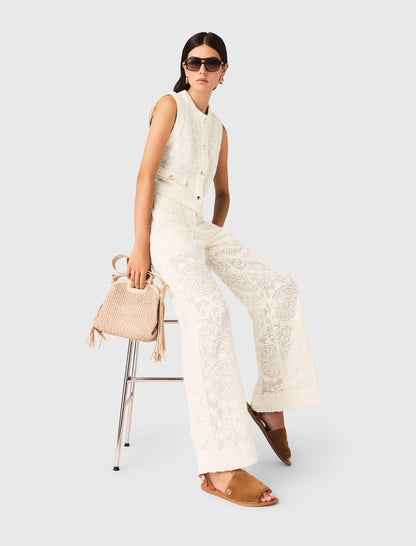Guipure lace trousers | Maje