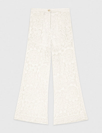 Guipure lace trousers | Maje