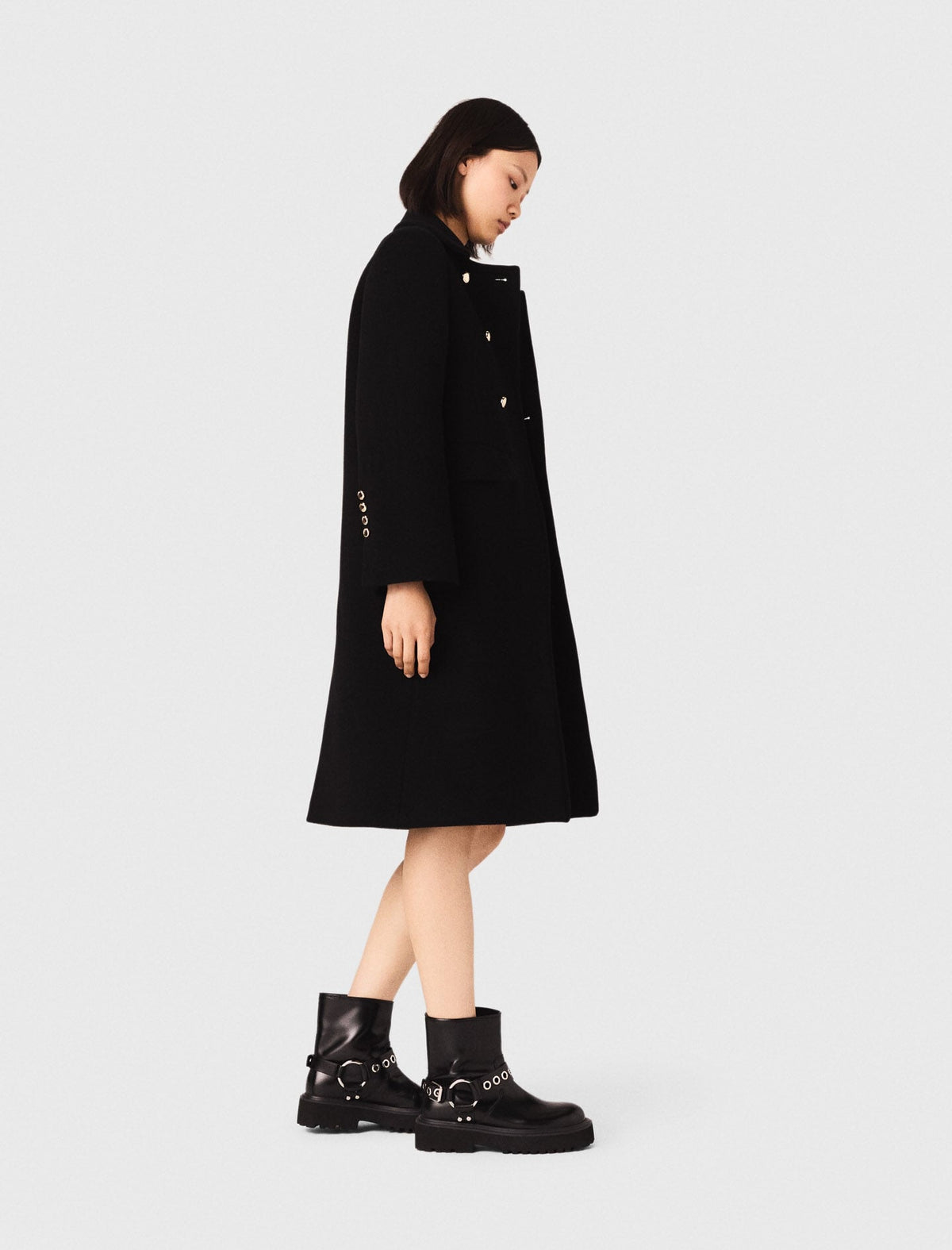 Long wool blend coat | Maje