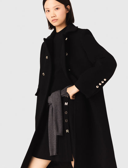 Long wool blend coat | Maje