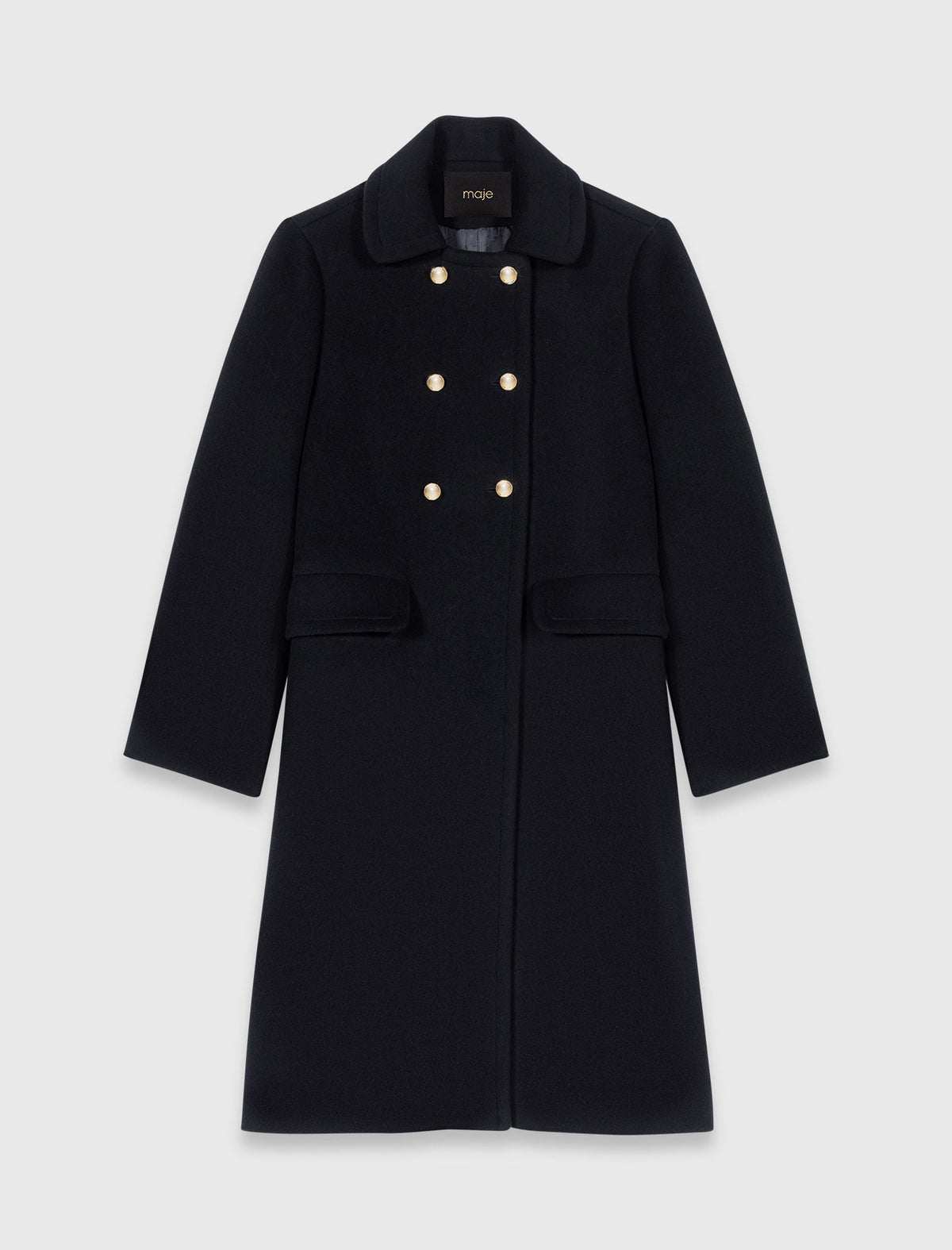 Long wool blend coat | Maje