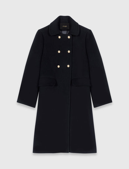 Long wool blend coat | Maje