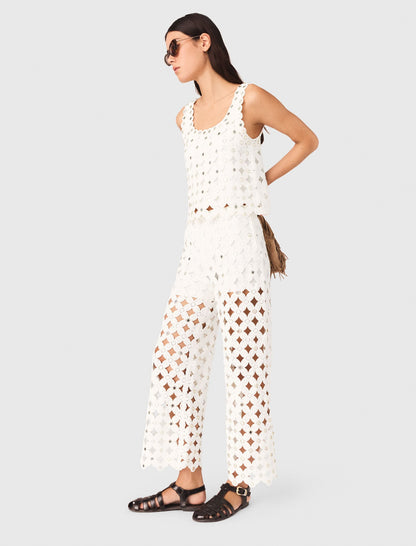 Crochet trousers with mirrors | Maje