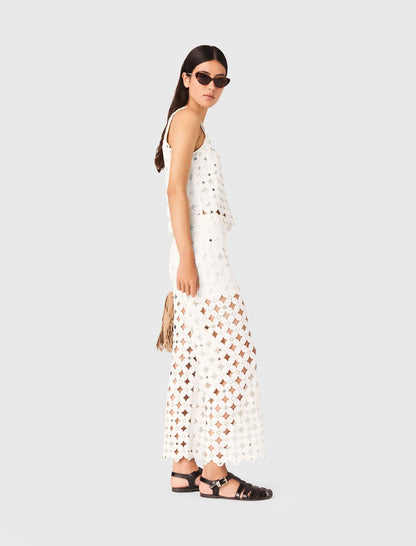 Crochet trousers with mirrors | Maje