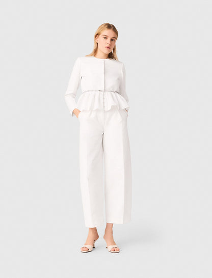 Cropped jacket with jewelled belt | Maje