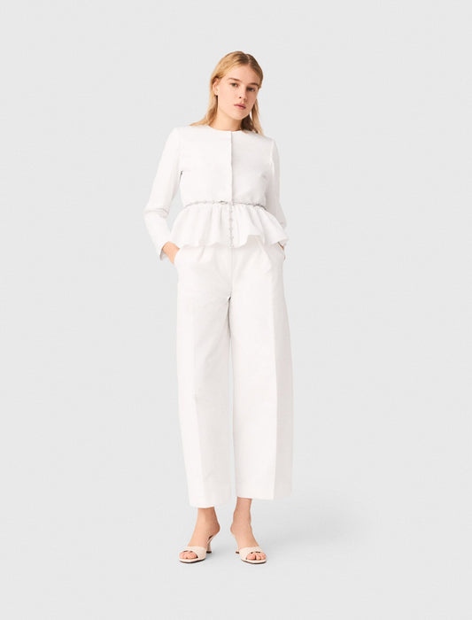 Cropped jacket with jewelled belt | Maje