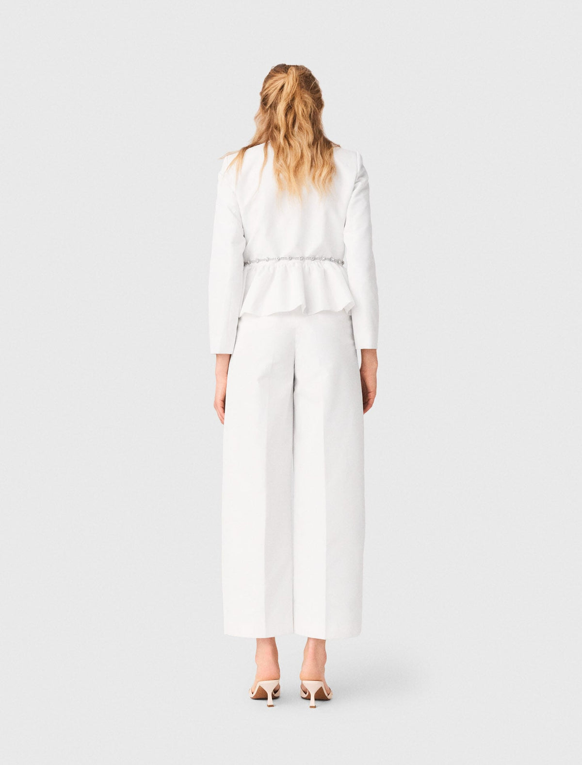 Cropped jacket with jewelled belt | Maje