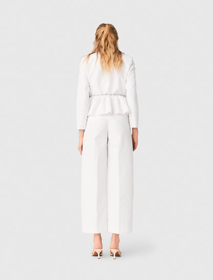 Cropped jacket with jewelled belt | Maje