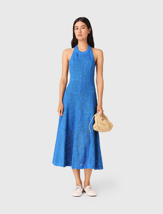 Backless guipure maxi dress | Maje