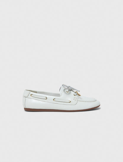 Leather boat shoes | Maje
