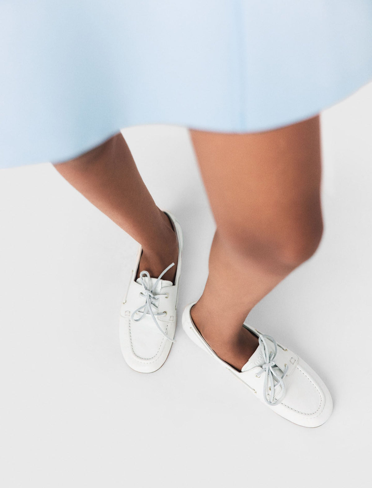 Leather boat shoes | Maje