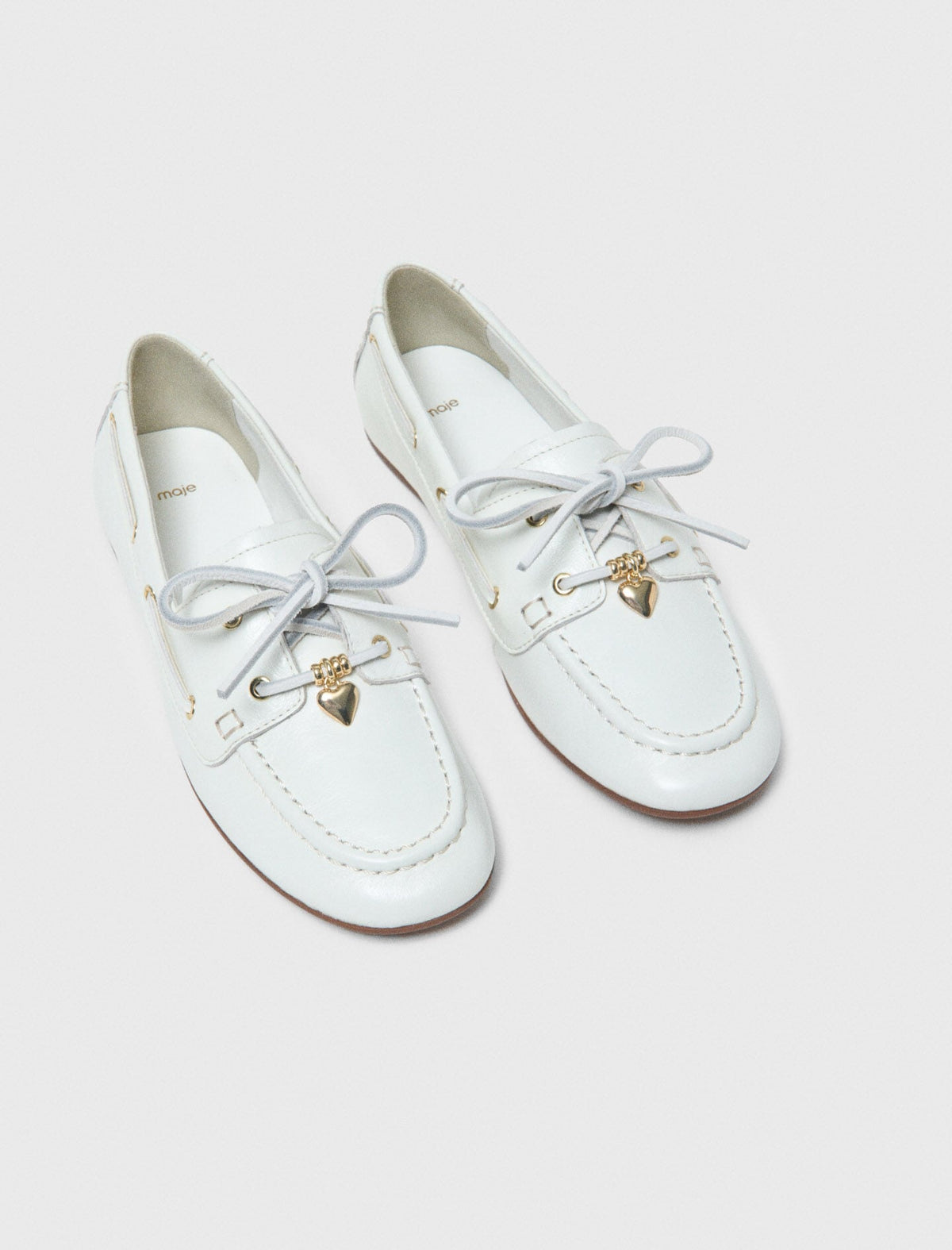 Leather boat shoes | Maje