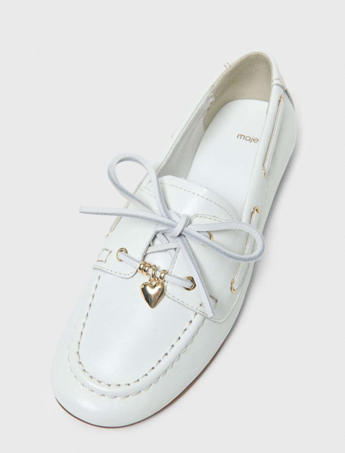 Leather boat shoes | Maje