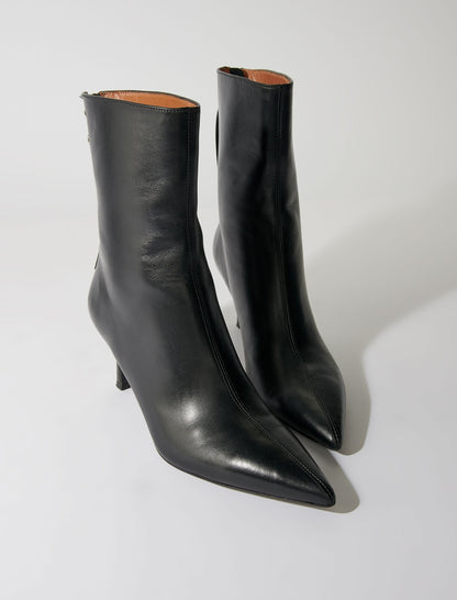 Leather ankle boots | Maje