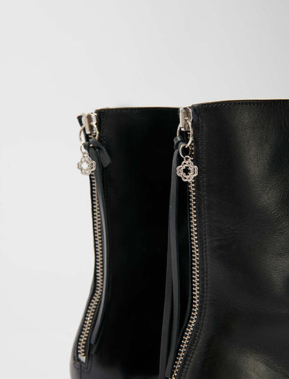 Leather ankle boots | Maje