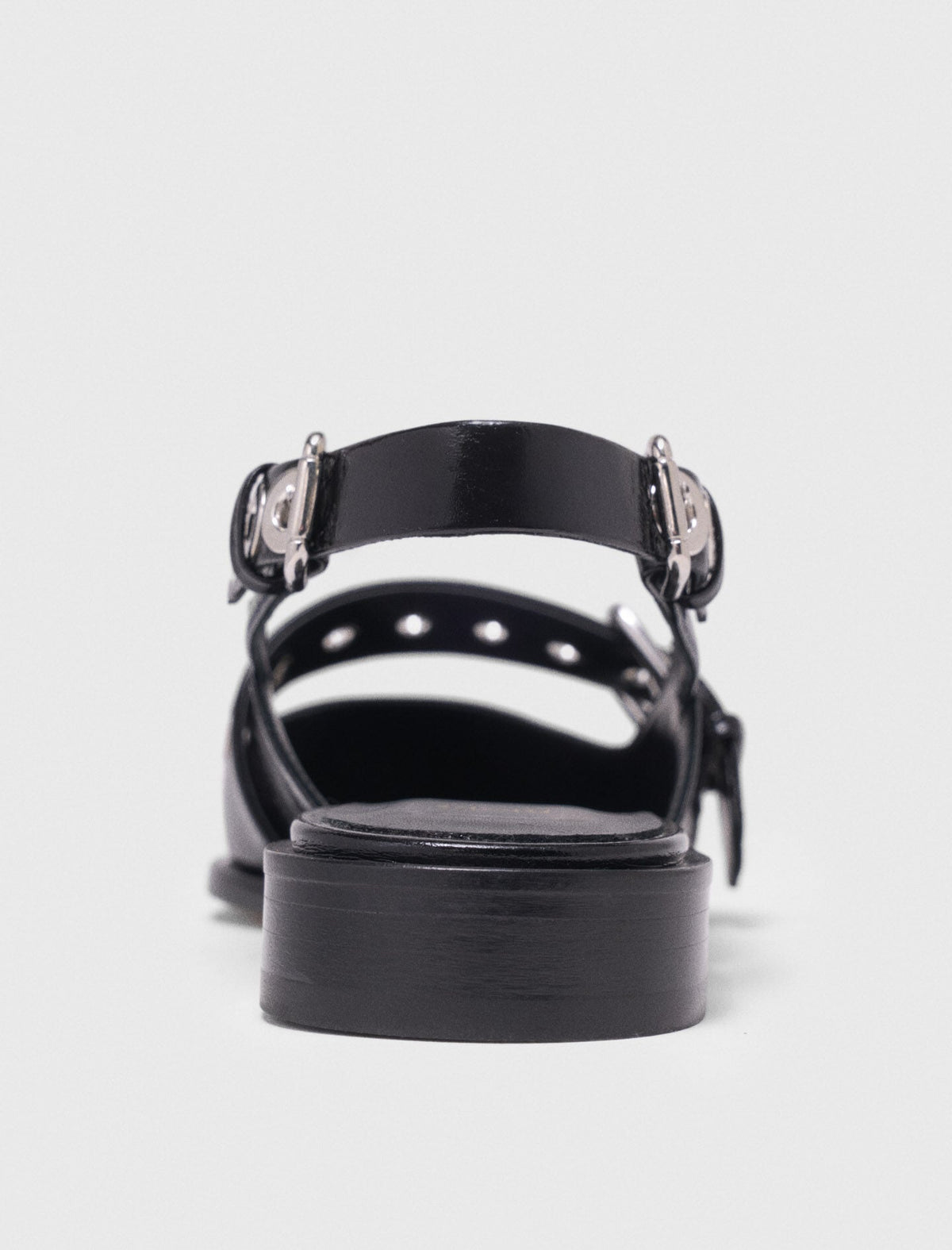 Flat leather strap slingbacks | Maje