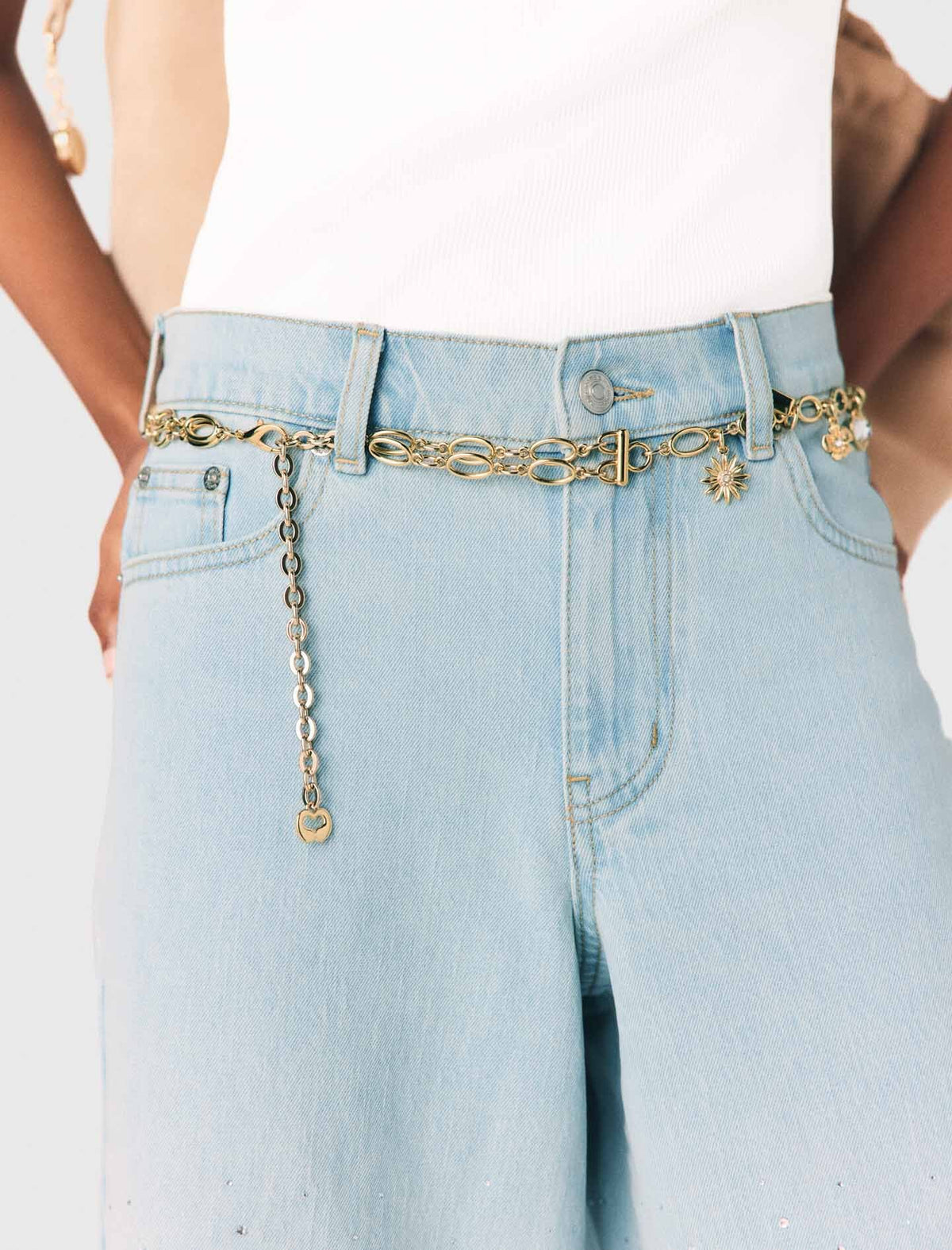 Double chain belt with charms | Maje