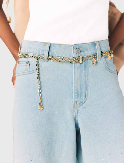 Double chain belt with charms | Maje