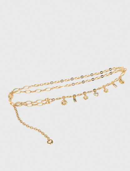 Double chain belt with charms | Maje