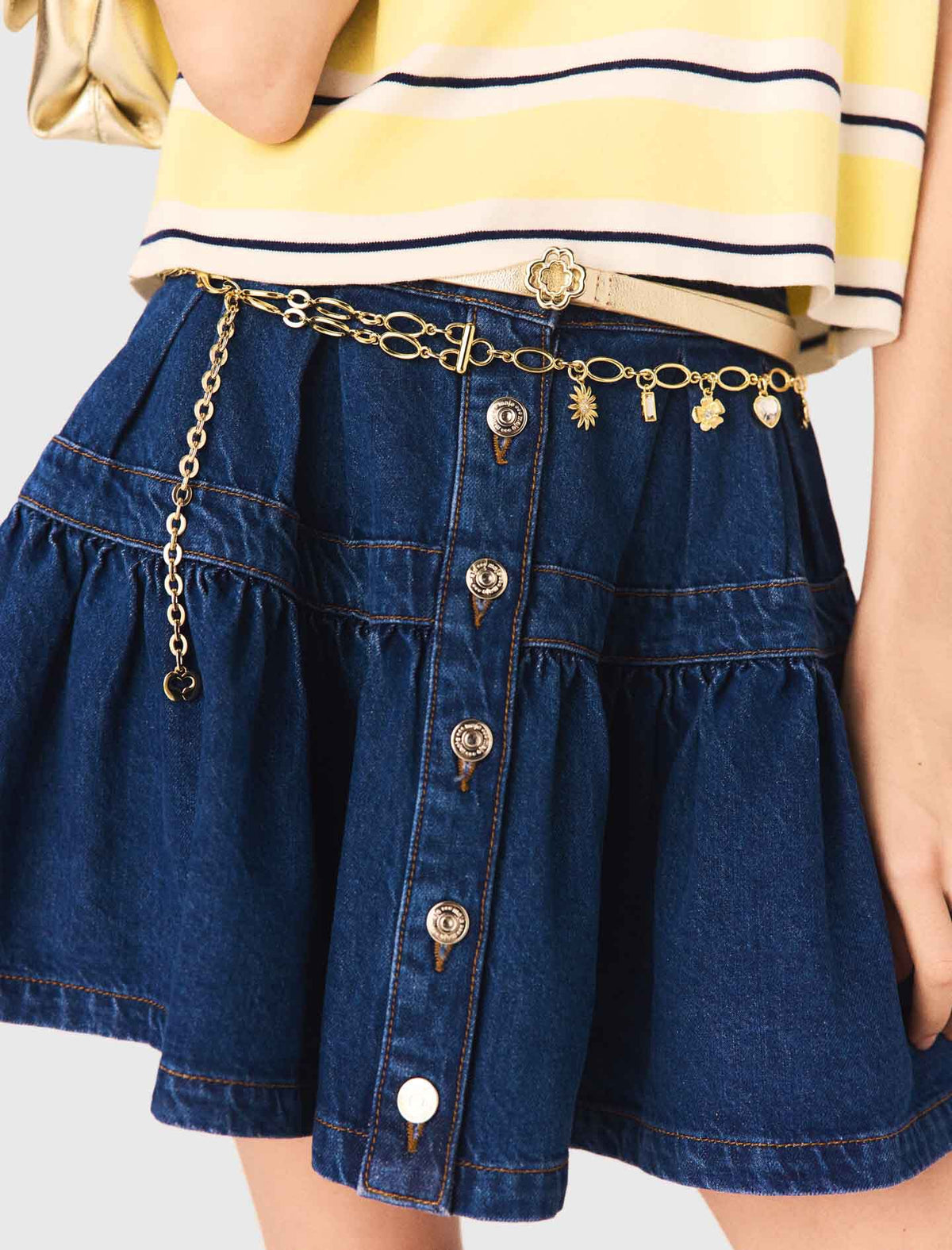 Double chain belt with charms | Maje