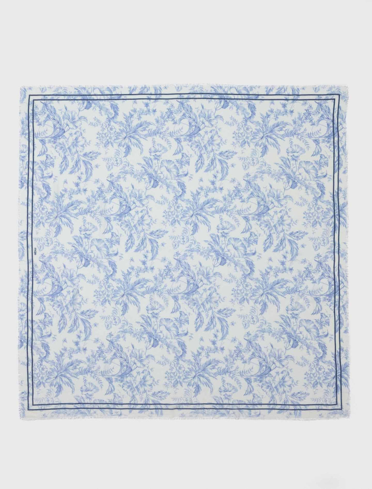 Floral print wool blend shawl | Maje