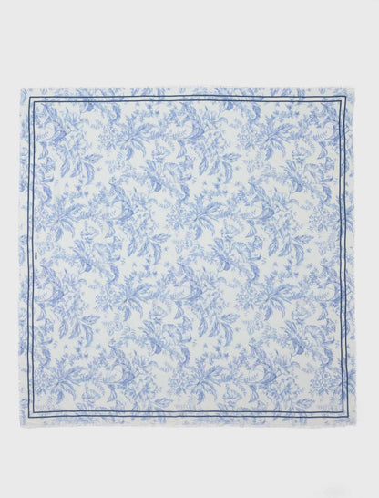 Floral print wool blend shawl | Maje