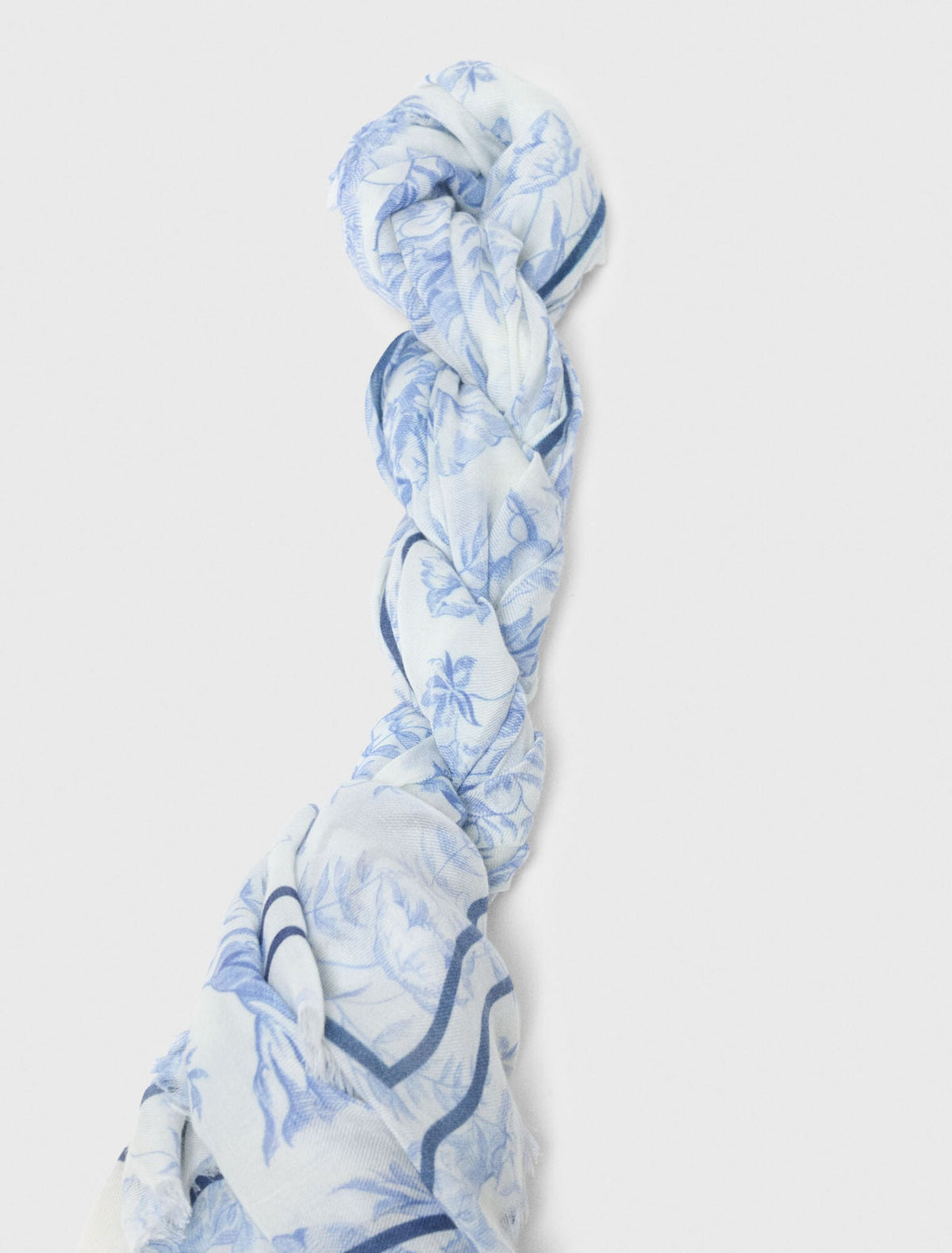 Floral print wool blend shawl | Maje