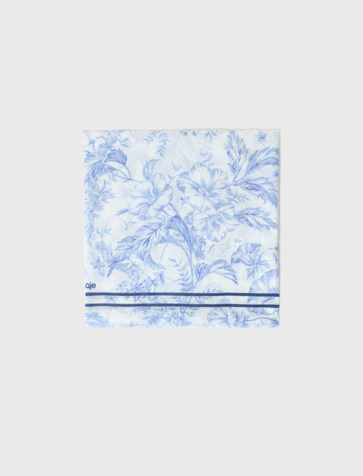 Floral print wool blend shawl | Maje