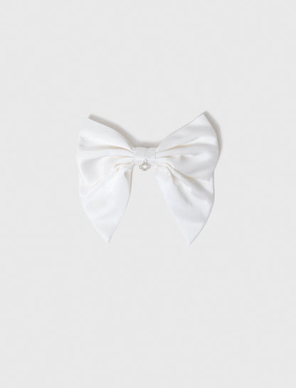 Satin-effect bow barrette | Maje
