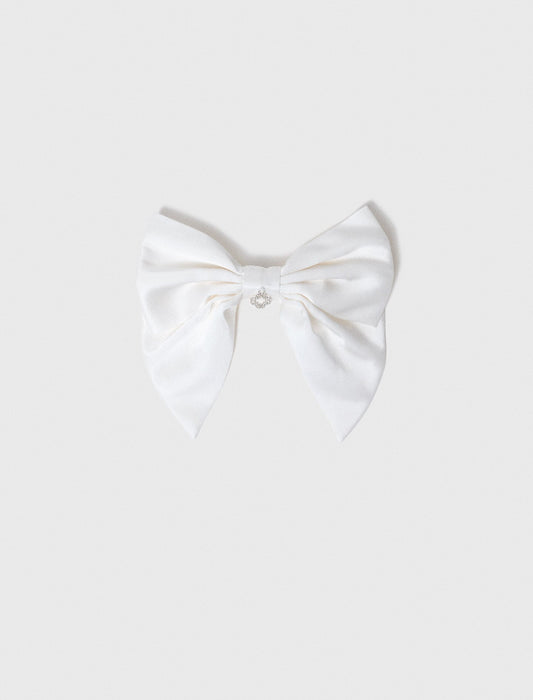 Satin-effect bow barrette | Maje