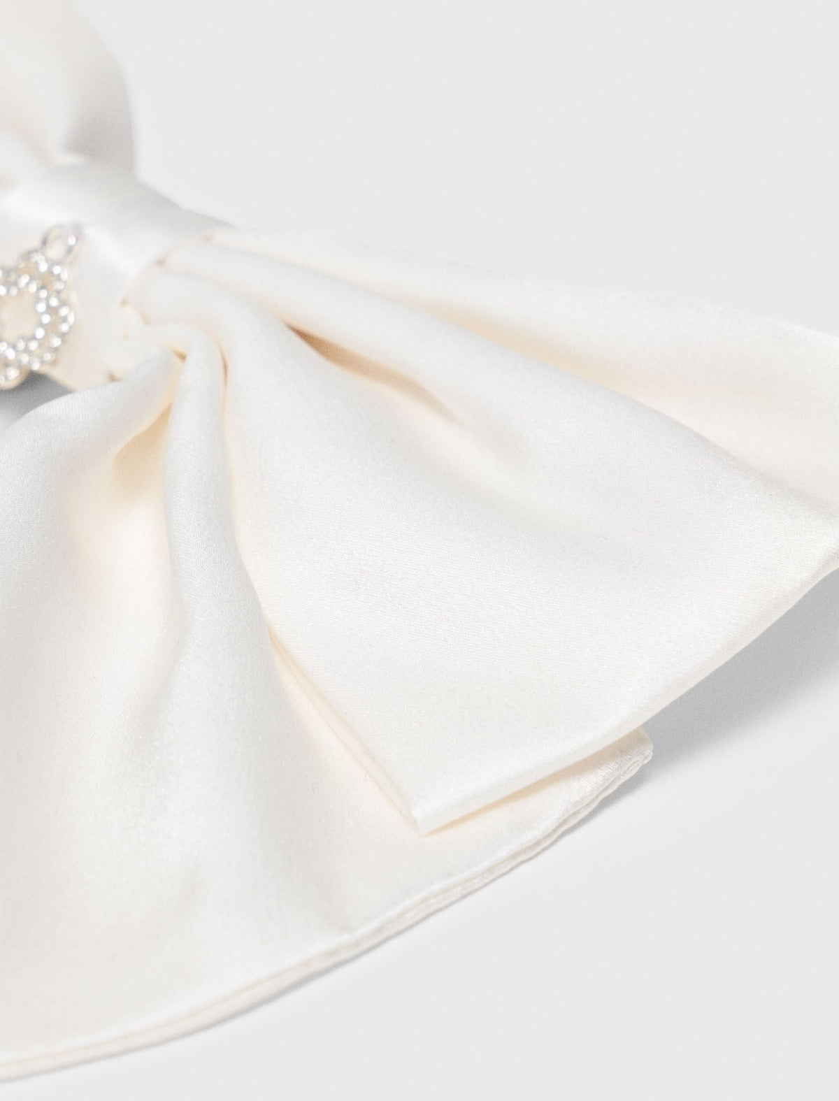 Satin-effect bow barrette | Maje