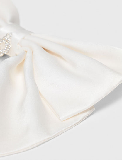 Satin-effect bow barrette | Maje