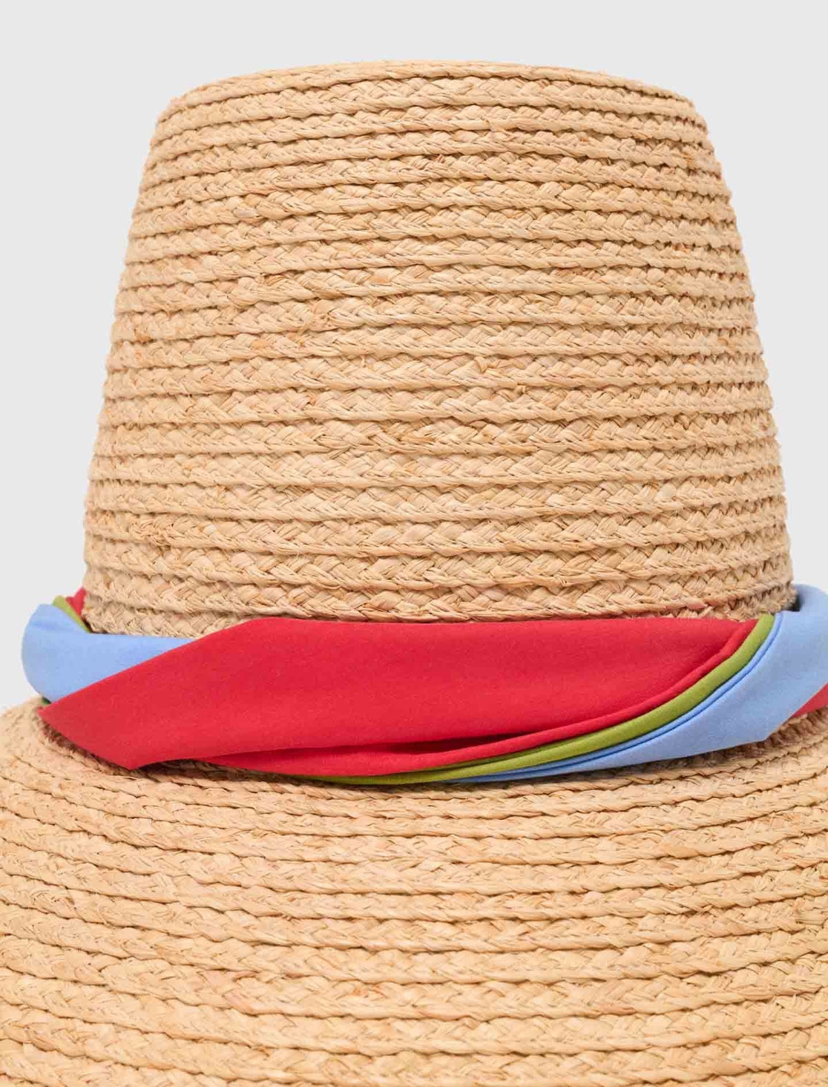 Raffia hat with printed ribbon | Maje