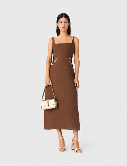 Linen blend maxi dress | Maje