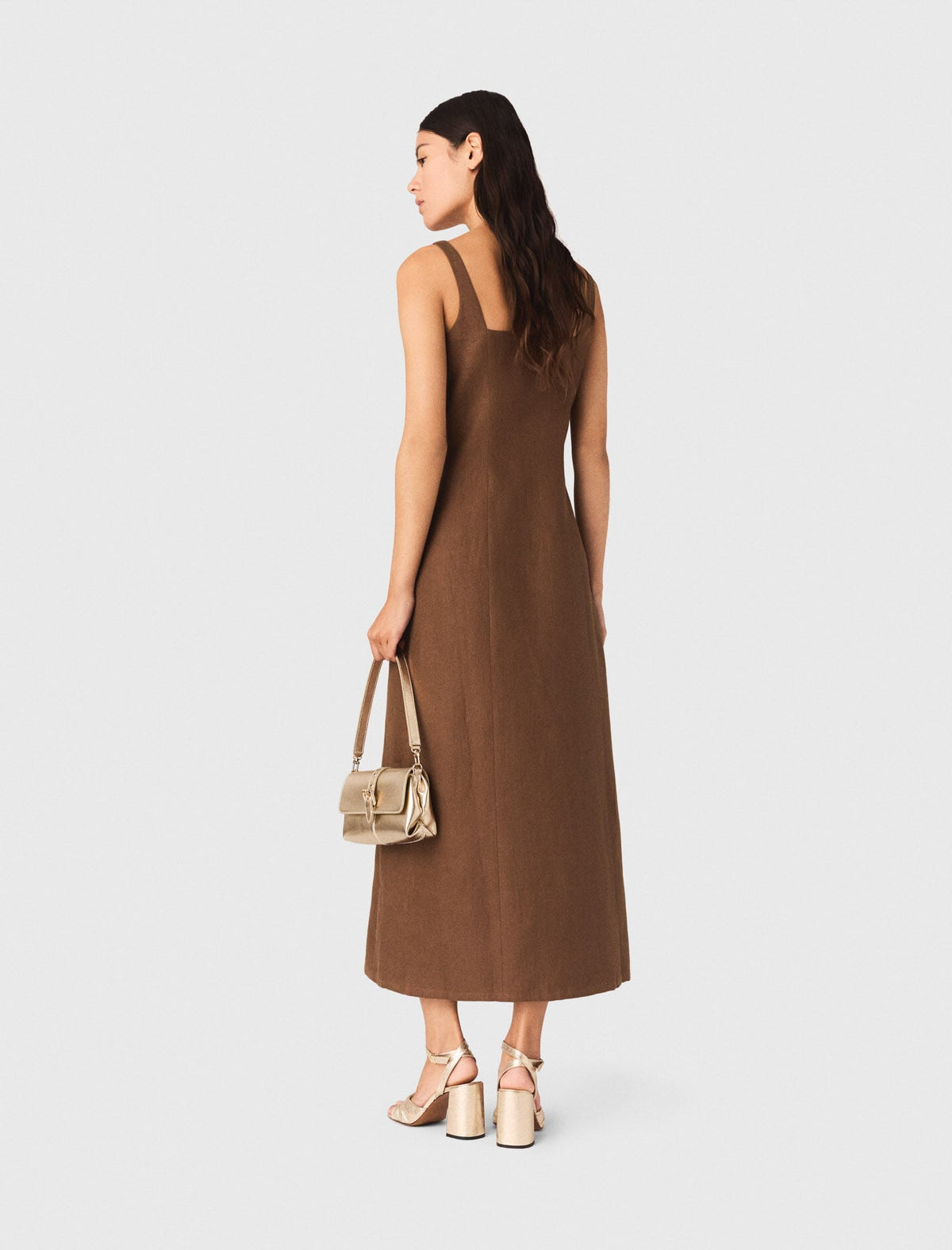 Linen blend maxi dress | Maje
