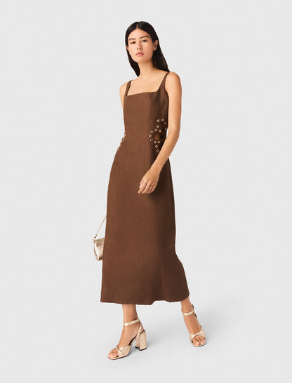 Linen blend maxi dress | Maje